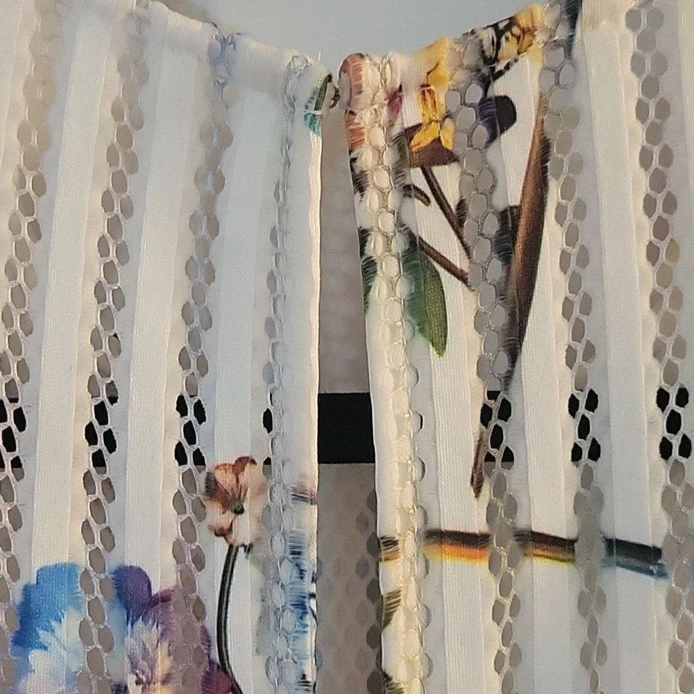 Gabby Skye ivory floral fit and flare tank dress 6 - Picture 13 of 16